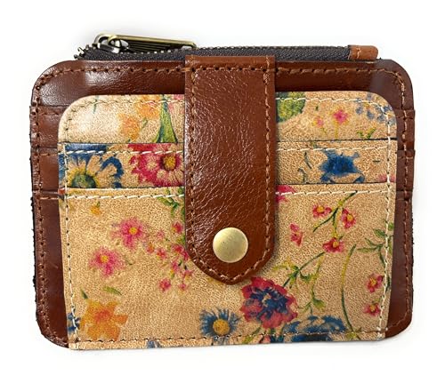 Patricia Nash Leather Cassis ID Card Case Wallet Prairie Rose