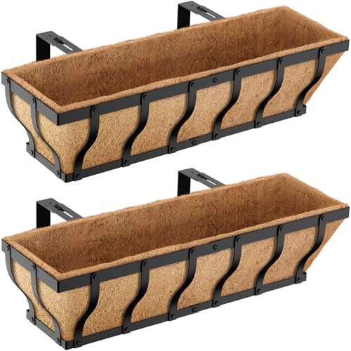 VOXOR Railing Planter Boxes, Heavy Duty Window Box...