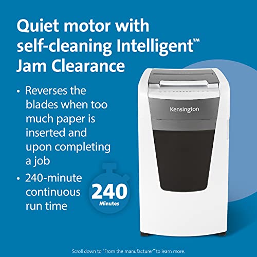 Image of Kensington Shredder - New OfficeAssist 600-Sheet Auto-Feed Micro Cut Anti-Jam Heavy Duty Shredder with 29 gallons Waste Capacity, Lockable Chamber and 4 Casters (K52052AM)
