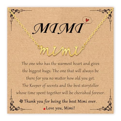 SmileBelle Mimi Necklace as Mimi Gifts, Gifts for Mima...