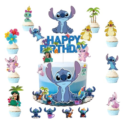 10 Cupcake Toppers + 4 PVC Tortendeko Spielzeug Tortenaufsätze zum Dekorieren von Cupcakes Muffins Anderen Desserts Geeignet für die Geburtstagsdekoration von Jungen und Mädchen