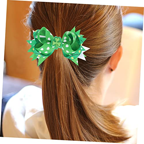 Épingles à cheveux en ruban Saint-Patrick lot de 2 barrettes vertes fête
