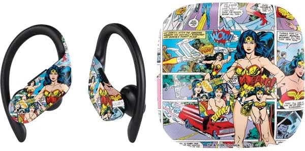 Skinit Decal Audio Skin Compatible with PowerBeats Pro - Officially Licensed DC Comics Wonder Woman Classic Logo Design