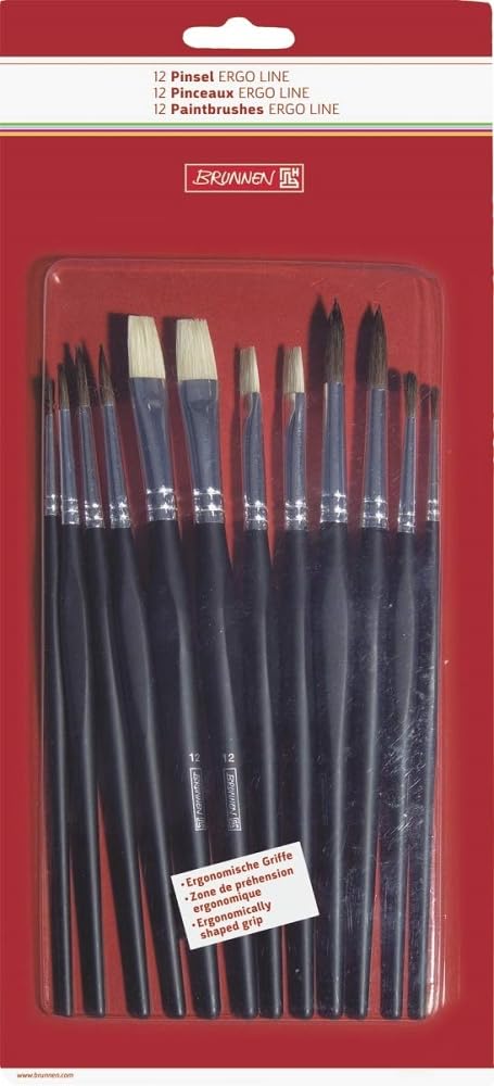 Brunnen 104893001 Paint Brush Set 2 Brushes per Size 2/4 / 6/10