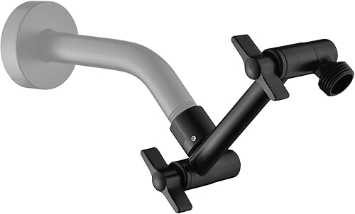 Vista 20 de BRIGHT SHOWERS Brazo extensor de ducha de latón para cabezal de ducha de lluvia y de mano, brazo de extensión de cabezal de ducha universal de 5