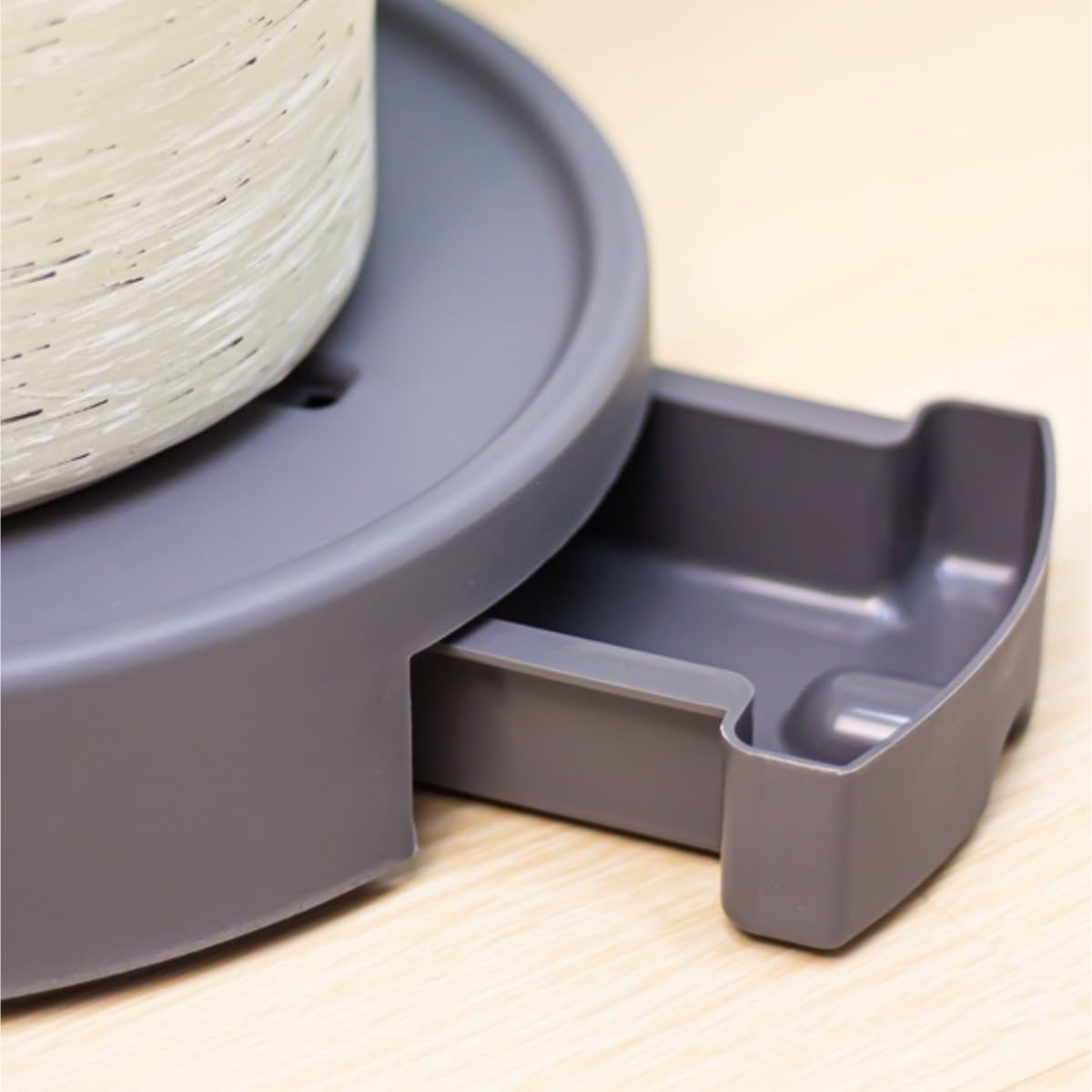 Pflanzenuntersetzer Mit Rollen Blumentopf Basis Wasserschale Verdickt Unsichtbare Riemenscheibe Bewegliche Universalrad Blumentabletthalter Für Innen Außen(Grey,35cm)