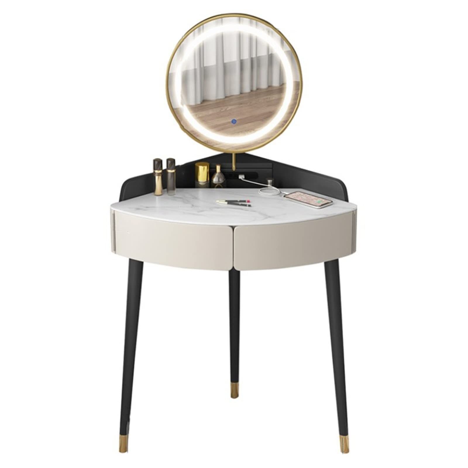 Amazon｜ドレッサーテーブル 三角角のドレッシングテーブルの小さな