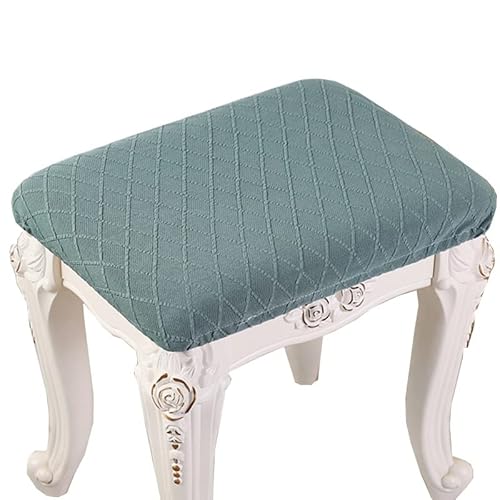 AQIGR 2/4 Pack Elastic Rectangle Bar Stool Covers Stretch Vanity Stool Cover Jacquard Chair Seat Slipcovers Counter Stool Cover Saddle Seat Covers Washable for Wooden Metal Bench