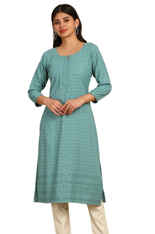 Image of Soch Women's Rayon Straight Fit Straight Kurta