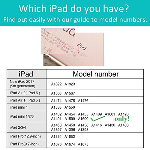 Image of MOCA Smart Folio Flip Cover case for (7.9 inch inch) Apple iPad mini 1, mini 2, mini 3 Model. A1432, A1454, A1455, A1489, A1601, A1490, A1491, A1599, A1600 Flip Cover case (Black)
