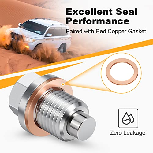 Tyfrozn T-M14*P1.5 M14 X 1.5 Magnetic Aluminum Oil Drain Plug Sump Drain Nut Bolt thumb #4