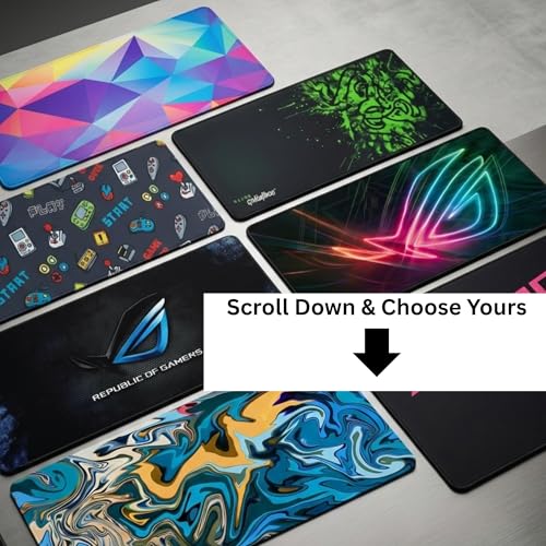Image of Desk Mat Large XXXL | Computer Desk Mat | Extended Mouse Pad | XXL Mousepad | Gaming Mousepad XXL | Big Mouse Pad | Size - (900x400mm) | Colour - Grey