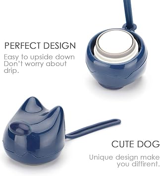 Cute Water Bottle for School, Vacuum Insulated Stainless Steel Thermos Mug,2019 New Cute Animals Insulation Bottle(Blue) (YUNDA)