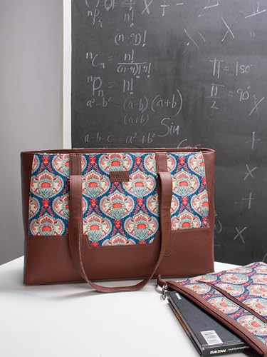 Image of ZOUK Handcrafted Vegan Leather Travel Tote Bag for Women with Multiple Compartments | Spacious Water-Resistant Shoulder Bag for Travel, Vacation, Day Trips |