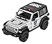 KiNSMART - 1/34 Scale Model Compatible with Jeep Wrangler Rubicon 2018 Emergency Services Hard Top (Silver)