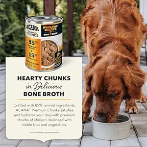 Acana premium chunks moist canine meals poultry recipe in rooster and turkey bone broth 12 8oz case of 12   cucciolini doodles