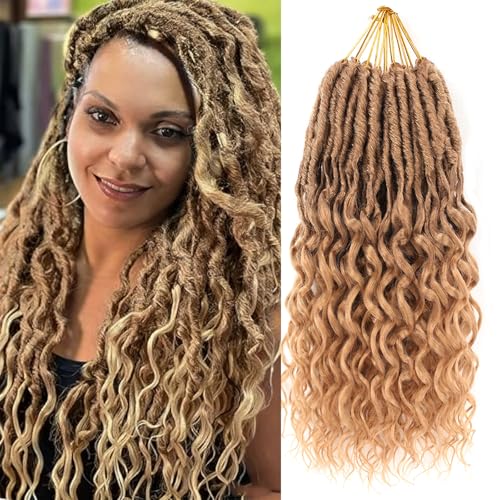 27# Faux Locs With Curly Ends 12 Inch,8 Packs Crochet Hair for Black Women