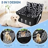 Wimypet 3-in-1 Dog Car Seat & Booster, 100% Waterproof Dog Car Bed with Safety Belt 68x57x33cm, Seat Protector for Medium Dogs, Convertible Cushion for Vehicle Back & Front Seats - Image 2