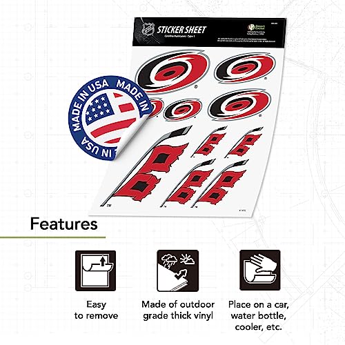 Calcomanía Carolina Hurricanes de vinilo impermeable que no deja residuos 4
