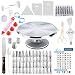 210 Piece Cake Decorating Supplies Kit | Aluminium Rotating Turntable Stand, Frosting & Piping Tips, Icing Spatula, Scraper, Smoother, Flower Nails, Cutter, Disposable Pastry Bags, Pro Baking Tools