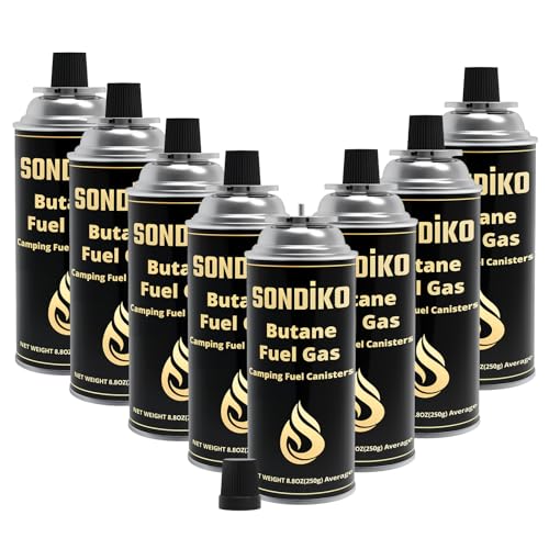 Sondiko Premium Butane Gas Canister for Portable Camping Stove
