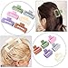 Alemaky 12 Pack Square Colorful Hair Clips, Big and Small Neutral Rectangle Claw Clips, Non-slip Matte Hair Clips for Women,Strong Hold jaw clip for Thick Thin Hair Silver Brown White Pink