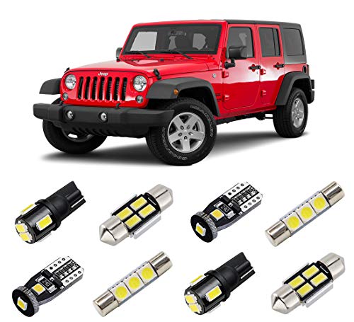 Kit de luces LED interiores blancas para Jeep Wrangler JK 2007-2018 miniatura 1