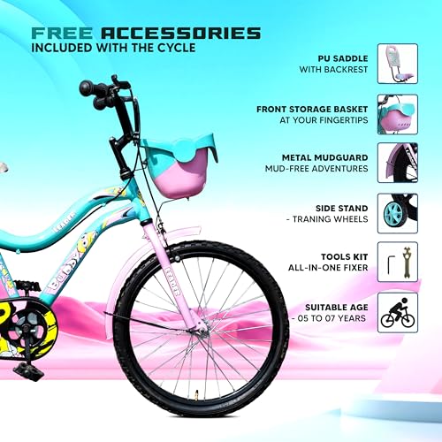 Leader Buddy 16T Sea Green/Light Pink Colour Cycle for Kids/Age Group 5-8 Years 8 51b1f9fcclL