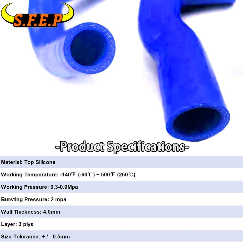 Kit tubo flessibile per radiatore in silicone per moto, compatibile con BMW S1000RR 2009-2018, 3 strati, 4 mm
