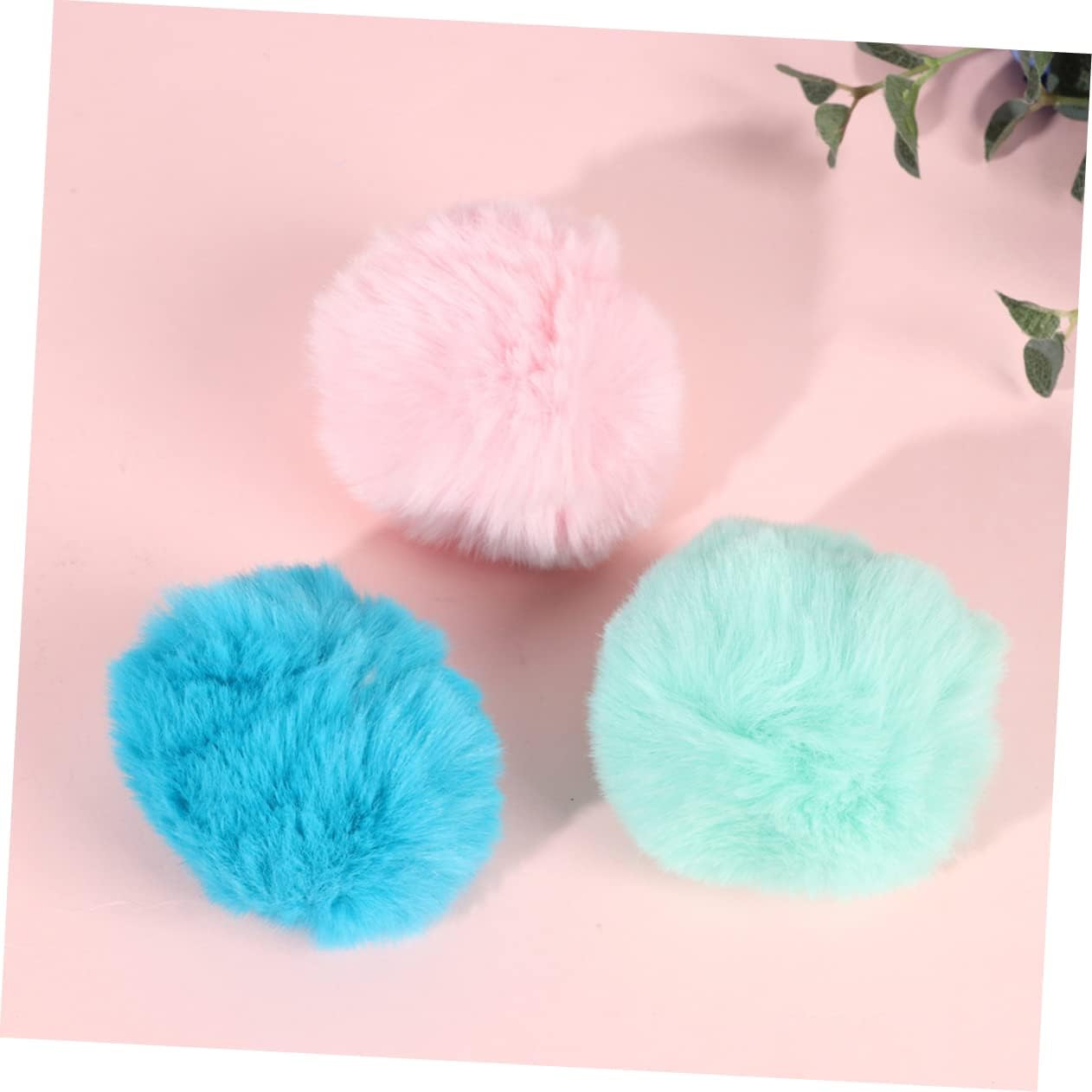 BELLIFFY 30pcs Colorful Plush Imitation Fur Craft for Hats Clothes and Home Decor Light Dark Light Green Adorable Fluffy Accessories