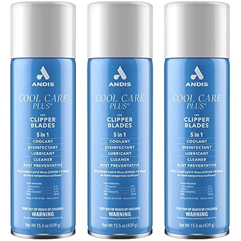 ANDIS Cool Care Plus Clipper Lubricating Spray 5-In-1 3 x CL-12750 Cover