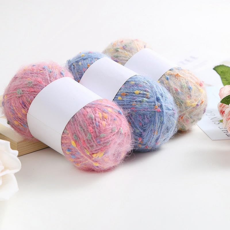 2/4/6/8 sztuk 50 g kolorowa przędza do robienia na drutach ręcznych, miękka przędza moherowa, do DIY szydełkowane szaliki, swetry, czapki, kardigany