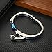 My Daily Styles Men s Stainless Steel Handcuff Bracelet Two-Tone Or Solid Color, Durable Cable Link, Adjustable Fit 8