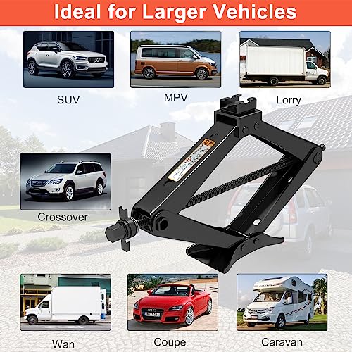 Image of IMAYCC Scissor Jack, Portable Car Jack Kit 6614 lbs (3 Ton), Universal Tire Change Kit for Auto /SUV /MPV - Tire Jack Max 17 Inch