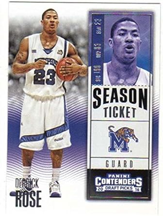 Amazon Com 2016 17 Panini Contenders Draft Picks Season Ticket Basketball 28 Derrick Rose Memphis Tigers Collectibles Fine Art