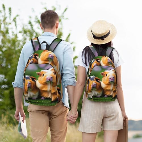 Sac à dos mignon imprimé cochons d'Inde femme avec grand compartiment
