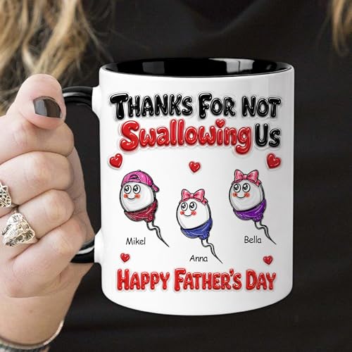 Taza personalizada para papá con nombres de hijos miniatura 2