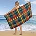 Red Scottish Tartan Plaid Printed Beach Towel Lightweight Swim Surfing Towels for Pool Travel Vacation 160x80cm