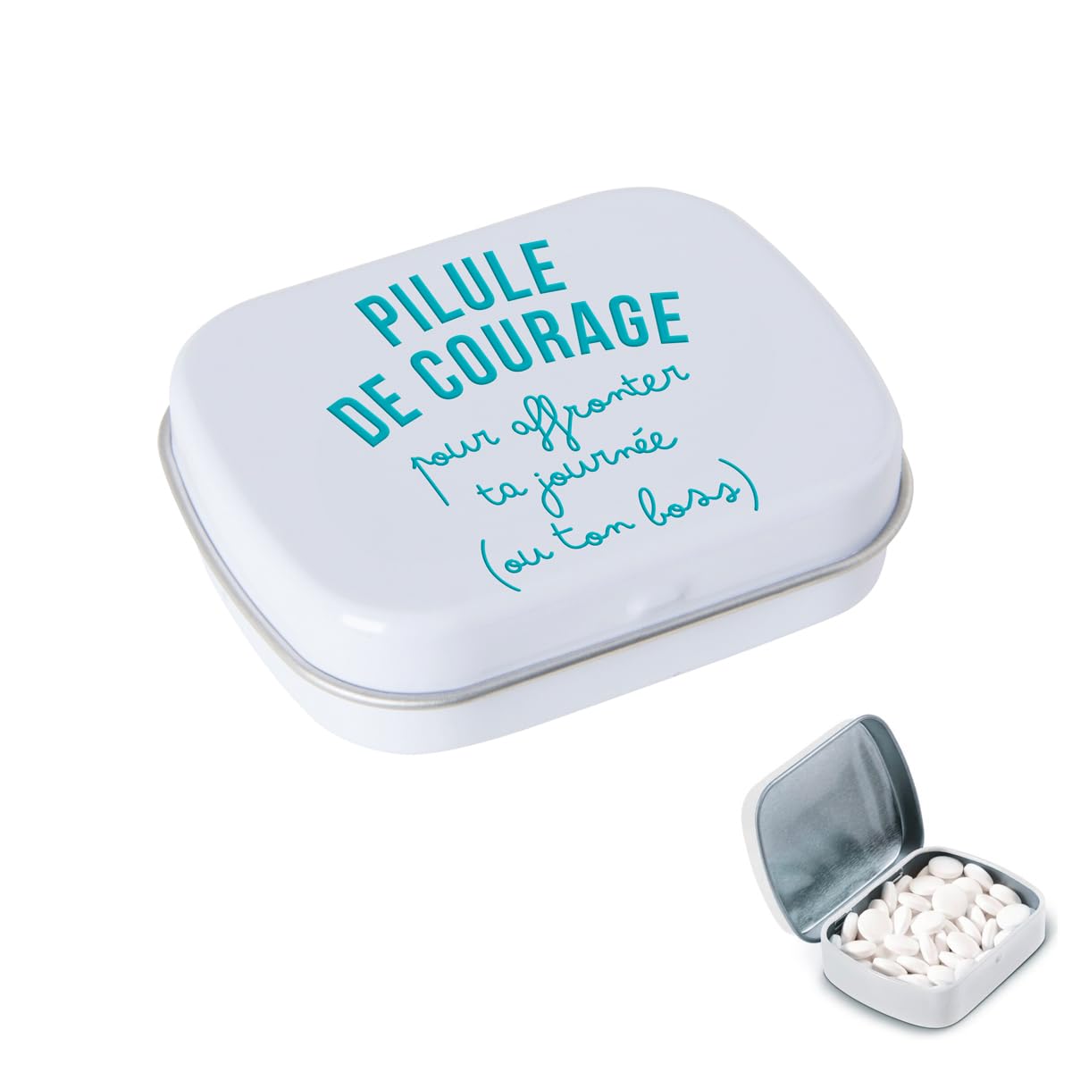 Boite à bonbons - Pilule de courage
