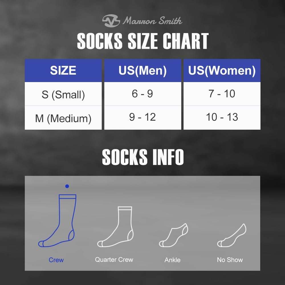 6-Pack Cotton Stripe Athletic Crew Socks. Extra Thick Cushioned Daily Comfortable Socks for Men & Women. - Image 7