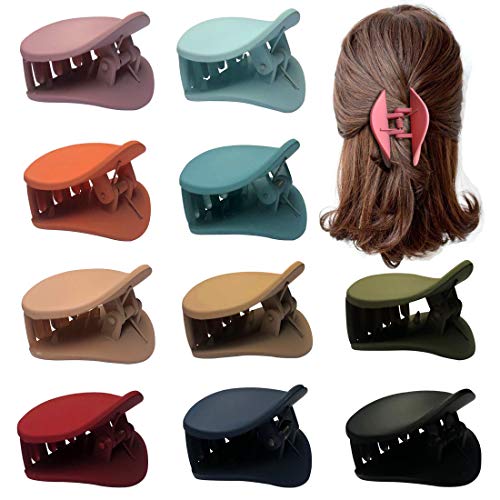 WillingTee Jaw Clips 10Pcs Hair Clamps Vintage Simple Irregular Non Slip Hair Accessories Claw Clips for Women and Girls