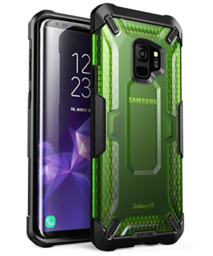 SupCase Unicorn Beetle Series Phone Case for Galaxy S9+ Plus, Premium Hybrid Protective Clear Case for Samsung Galaxy S9+ Plus 2018 Release(Frost/Green)