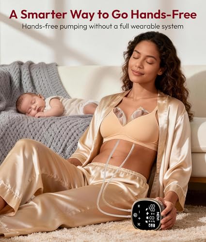 Image of NCVI Wearable Breast Pump, in-Bra Hands-Free Electric Pump with Carry Case