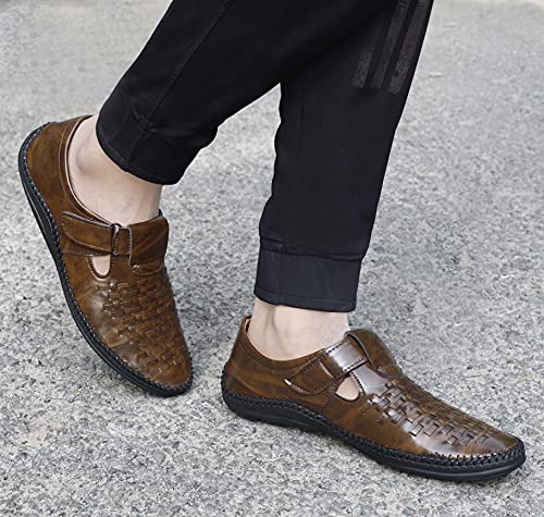 Image of AADI Men's Synthetic Leather Outdoor Casual Sandals & Floaters