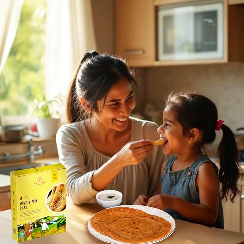 Image of Revival Mighty Mix Instant Millet Dosa Mix - 200gm | High-Protein & Fiber-Rich | Healthy Breakfast & Dinner Option | No Preservatives | Crispy Dosa Ready in 15 Minutes | Nutritious Vegan Meal
