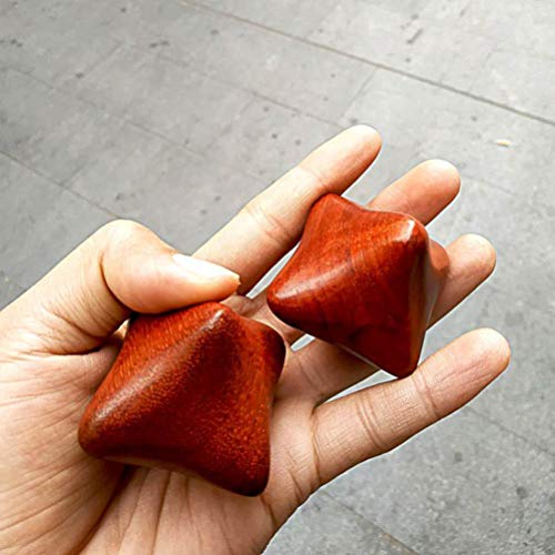 SUPVOX 2 peças de bolas de massagem de madeira em forma de estrela, bolas de massagem para as mãos,