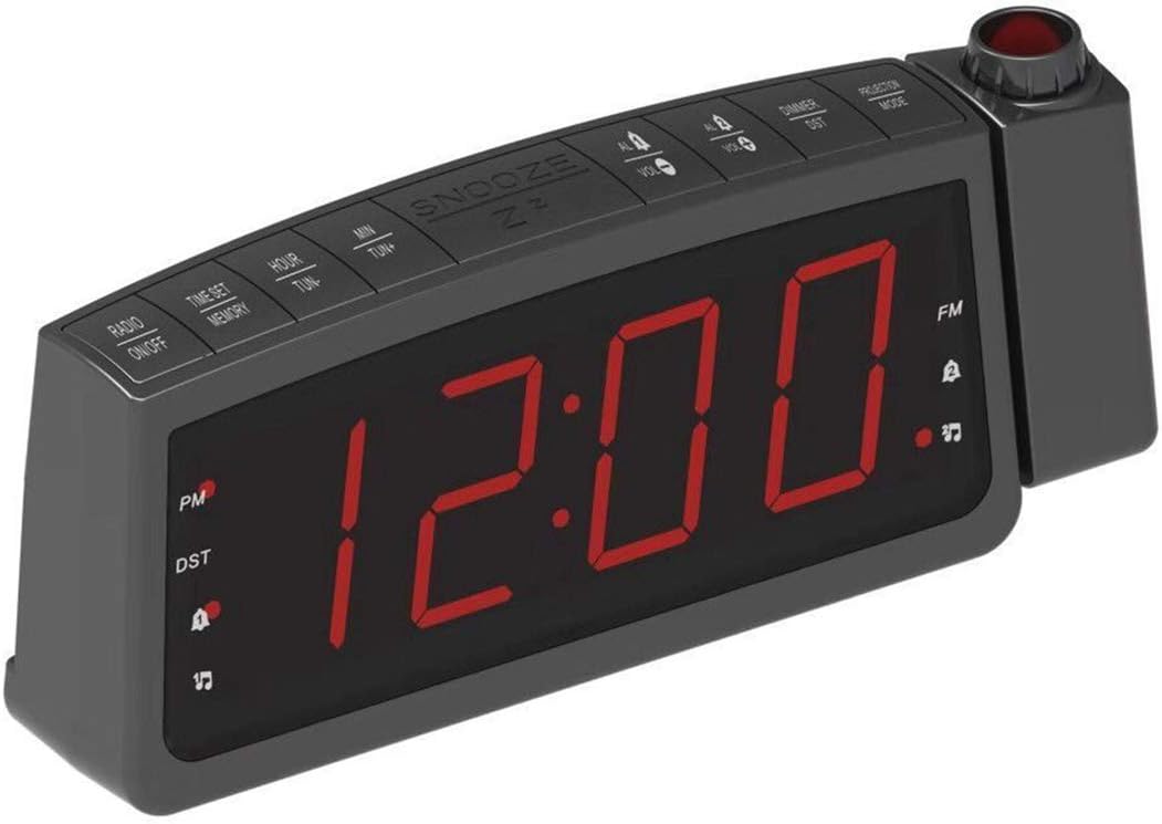 FENGCLOCK Alarm Clock with Projection, LED Digital Projection Alarm