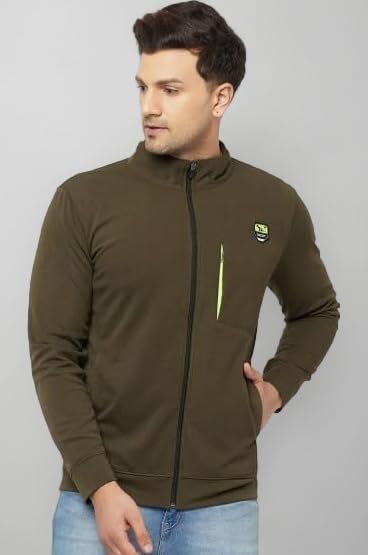 Mens Zip Up Polyester Full Sleeves High Neck Jackets-Black | Winter Wear | Side Pockets | Regular Fit Jacket For Men, Track Top For Travelling, Gym & Sports Wear | Lightweight Jackets for Men