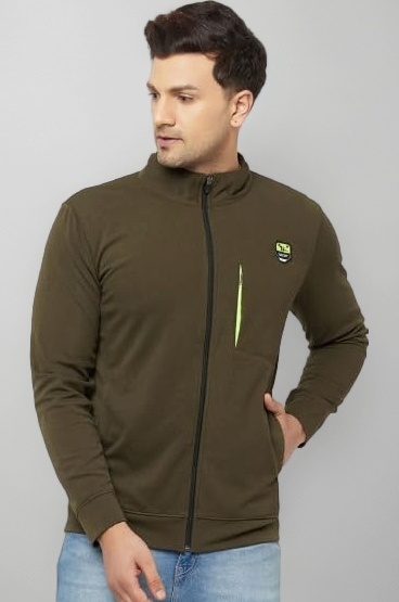 Mens Zip Up Polyester Full Sleeves High Neck Jackets-Black | Winter Wear | Side Pockets | Regular Fit Jacket For Men, Track Top For Travelling, Gym & Sports Wear | Lightweight Jackets for Men