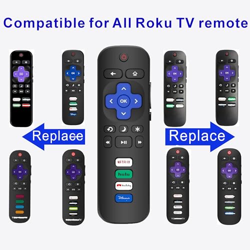 (Pack of 2) Compatible with Roku TV Remote Control Replacement, TCL Roku, Hisense, Sharp, Onn Roko, Element, RCA Roko Smart TV Series (No Voice, Not for Ruku-Stick/Box). 1 Year Warranty. image 4